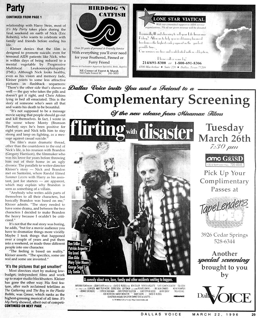 It's My Party feature - Dallas Voice