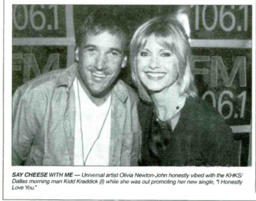 Olivia at KHKS/Dallas radio - Radio & Records