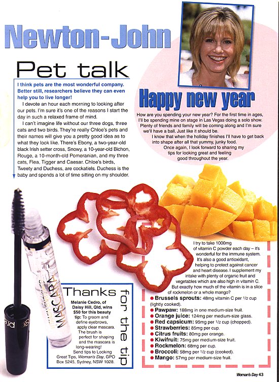 Looking great with Olivia - Womans Day