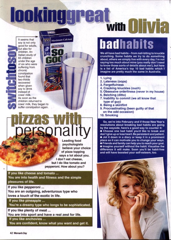 Looking great with Olivia - Woman's Day