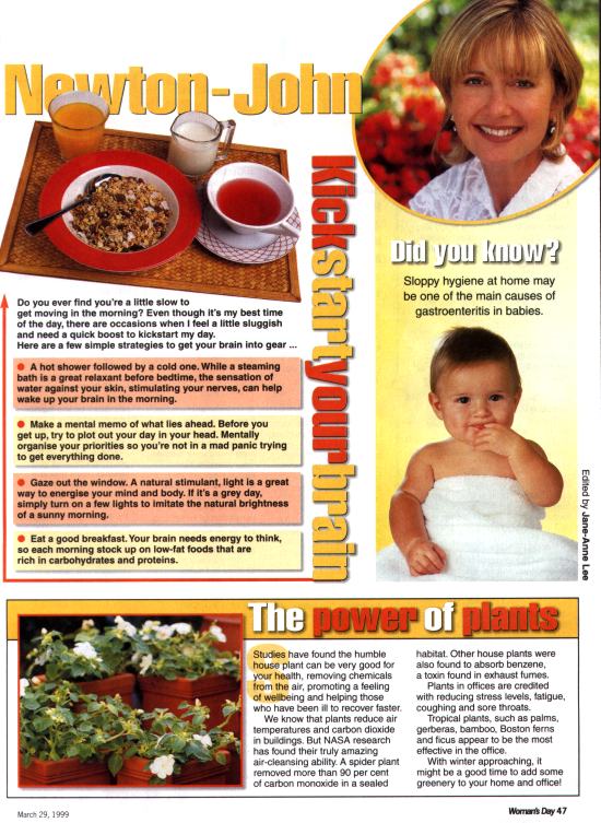 Looking great with Olivia - Womans Day