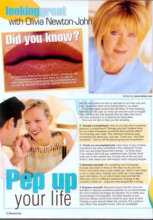 Looking great with Olivia - Womans Day