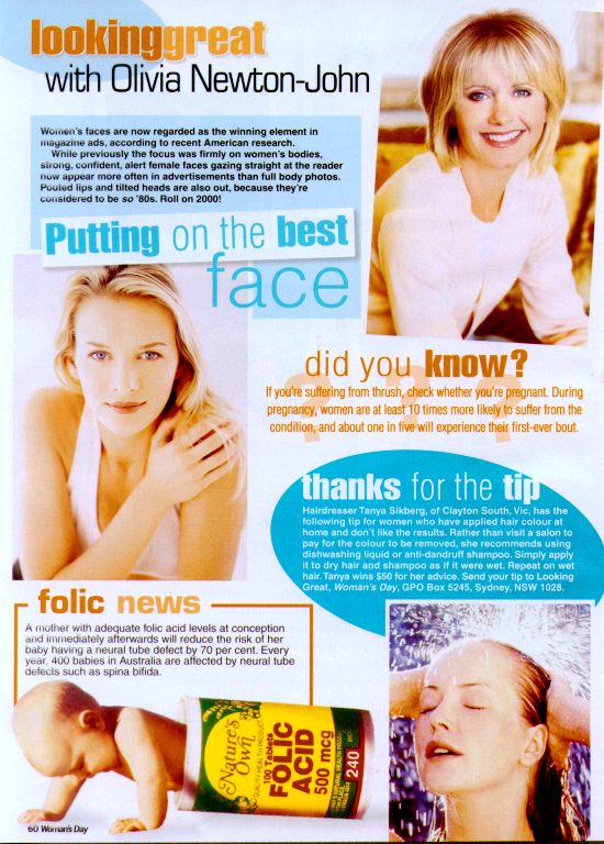 Looking great with Olivia - Womans Day