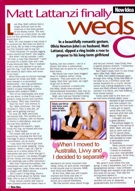 Matt finally weds his Cindy - New Idea