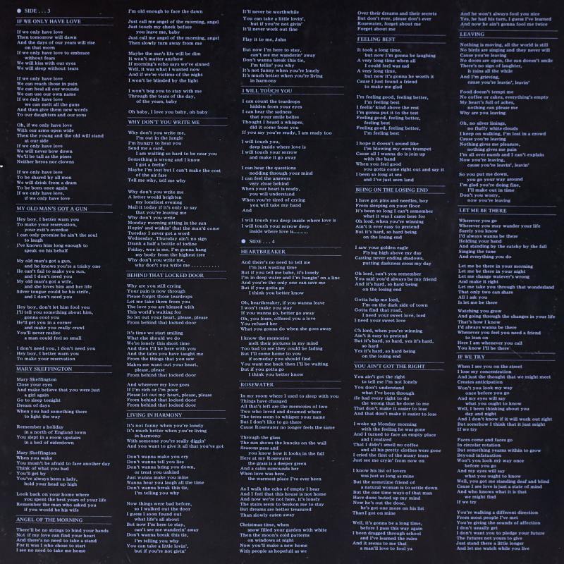1976 Crystal Lady LP inner sleeve 4