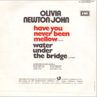Have You Never Been Mellow b/w Water Under The Bridge back cover from Portugal