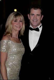 Olivia with Mel Gibson