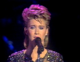 Screenshot from Olivia's 1982 concert video