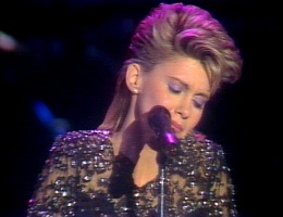 Screenshot from Olivia's 1982 concert video