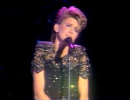 Screenshot from Olivia's 1982 concert video