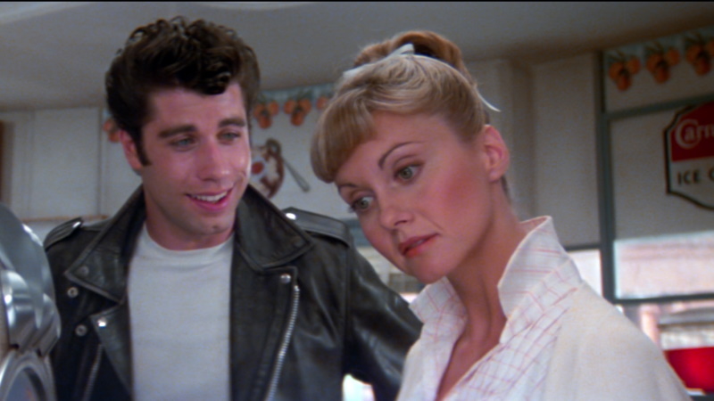 Olivia Newton-John and John Travolta in Grease