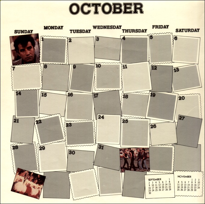 Grease 1979 calendar