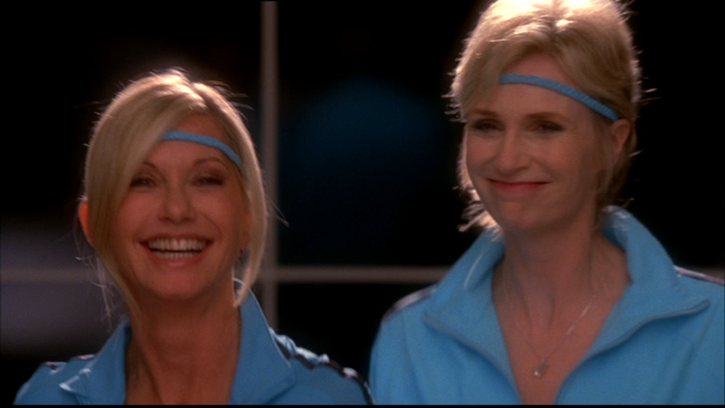 Olivia Newton-John and Jane Lynch in Physical video