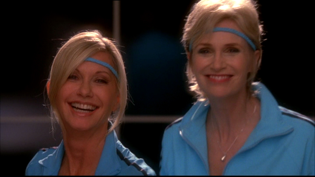 Olivia Newton-John and Jane Lynch in Physical video