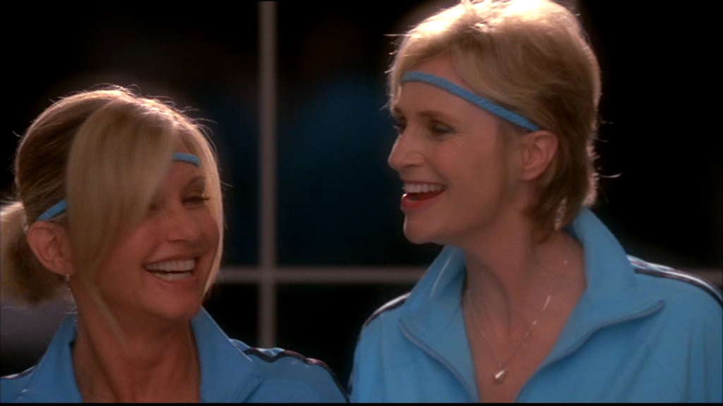 Olivia Newton-John and Jane Lynch in Physical video
