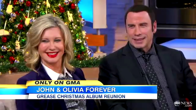 Olivia Newton-John and John Travolta on Good Morning America December 2012