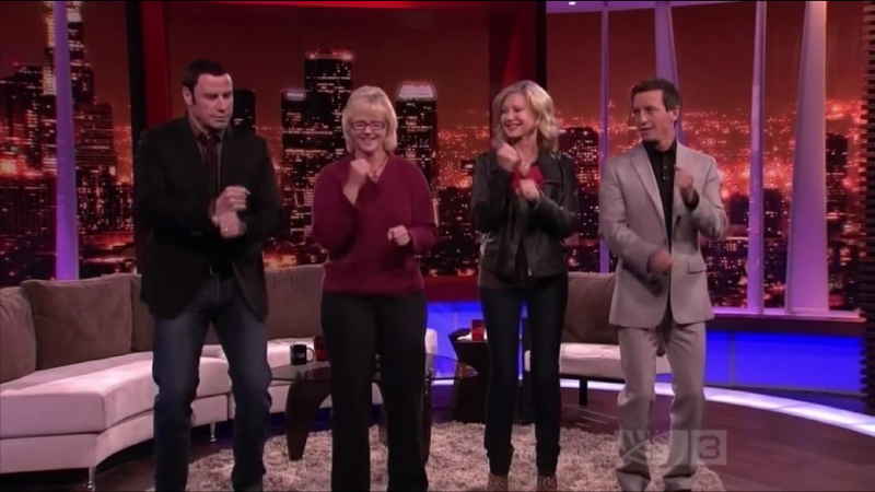 Olivia Newton-John and John Travolta on Rove LA December 2012