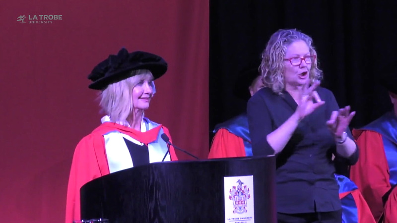 Olivia Newton-John receives Honorary Doctorate LaTrobe University 2018