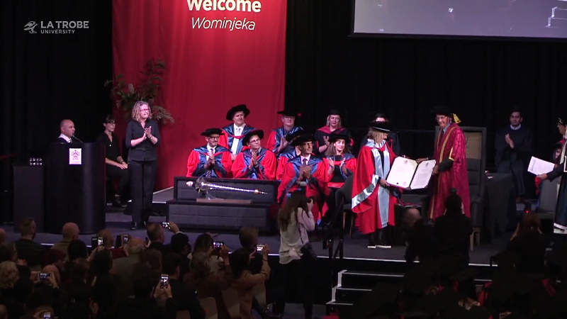Olivia Newton-John receives Honorary Doctorate LaTrobe University 2018