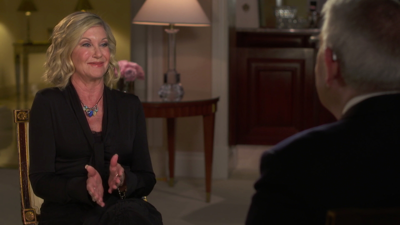 Olivia Newton-John on interview with Dan Rather in 2016