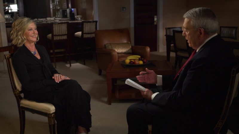 Olivia Newton-John on interview with Dan Rather in  2016