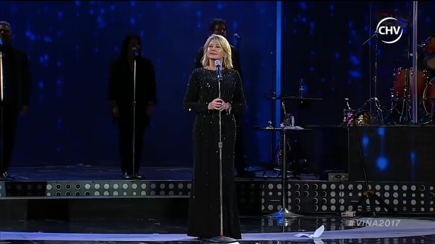 Olivia Newton-John at the Vina del Mar Festival 2017