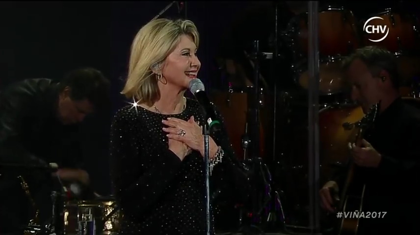 Olivia Newton-John at the Vina del Mar Festival 2017
