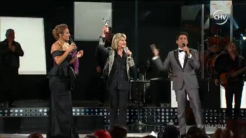 Olivia Newton-John at the Vina del Mar Festival 2017