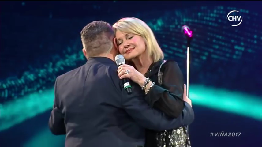 Olivia Newton-John at the Vina del Mar Festival 2017