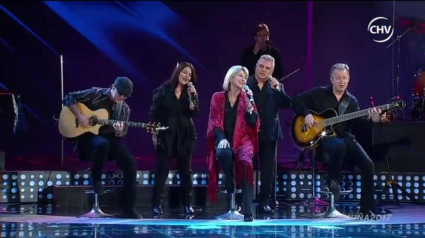 Olivia Newton-John at the Vina del Mar Festival 2017