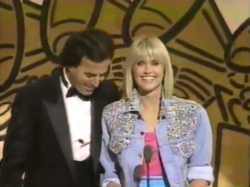 Olivia Newton-John at The Grammys February 1987